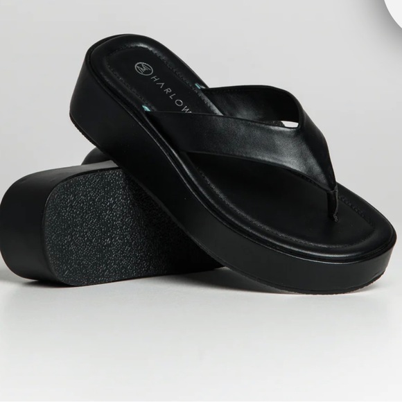 Harlow Vegan Leather Platform Sandals - Picture 3 of 7